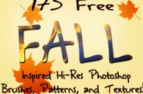175 Free Fall Inspired Hi-Res Photoshop Brushes, Patterns, and Textures!