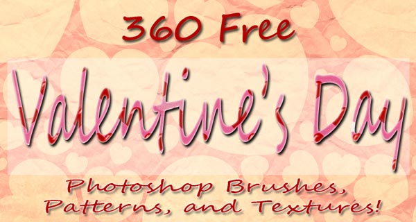 360 Free Valentine's Day Photoshop Brushes, Patterns, and Textures!